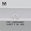 5.05CT F SI1 3EX CVD ラウンド ラボ グロウン ダイヤモンド 格安丨Messigems LG620446921 