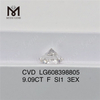 9.09CT F SI1 3EX CVD ラボ グロウン ダイヤモンド 中国 IGI 認定完璧丨Messigems LG608398805