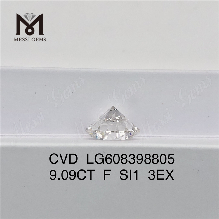 9.09CT F SI1 3EX CVD ラボ グロウン ダイヤモンド 中国 IGI 認定完璧丨Messigems LG608398805