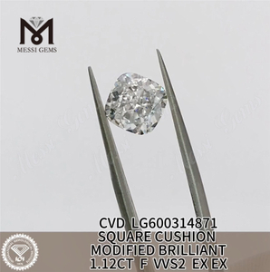 1.12CT F VVS2 CVD クッション 1 カラット Cvd ダイヤモンド価格丨Messigems LG600314871