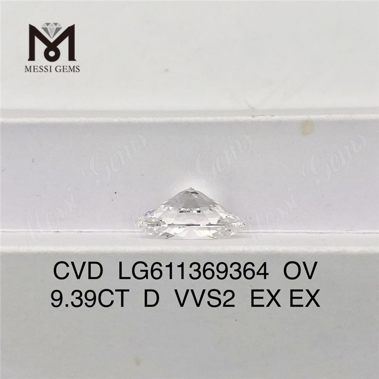 9.39CT ラボ クリエイト ダイヤモンド OV D VVS2 LG611369364丨Messigems