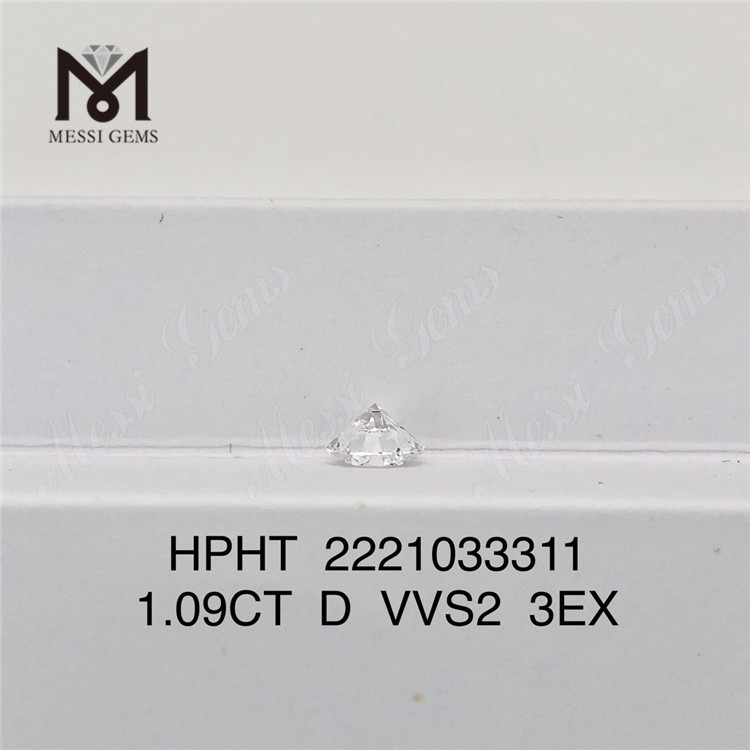 1.09CT D VVS2 3EX HPHT gia メイド イン ラボ ダイヤモンド 2221033311丨Messigems 