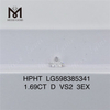 1.69CT D VS2 3EX hpft ラウンド 合成ダイヤモンドs Wholesale Excellence LG598385341丨Messigems