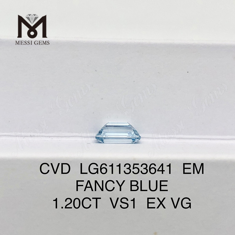 1.20CT VS1 CVD ファンシーブルー EM ベストプライス 合成ダイヤモンドs LG611353641丨Messigems 