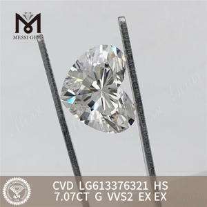 7ct HS 最高品質ラボ ダイヤモンド CVD LG613376321丨Messigems