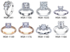 忘れられない婚約を演出する、見事な 7 個のラボラトリー グロウン ダイヤモンド リング