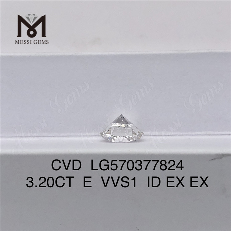3.20CT E VVS1 ID EX EX 3 カラット合成ダイヤモンド