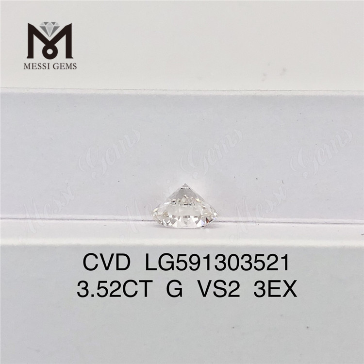 3.52CT G VS2 3EX CVD バルクラボ作成ダイヤモンドの品質と数量を満たしています LG591303521丨Messigems