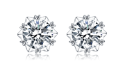 メッシジェームシンプルなデザインスタッドイヤリング1carat moissaniteダイヤモンドジュエリー
