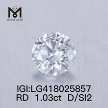 1.03CT D/SI2 ラウンド VG ラボラトリー グロウン ダイヤモンド