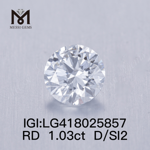1.03CT D/SI2 ラウンド VG ラボラトリー グロウン ダイヤモンド