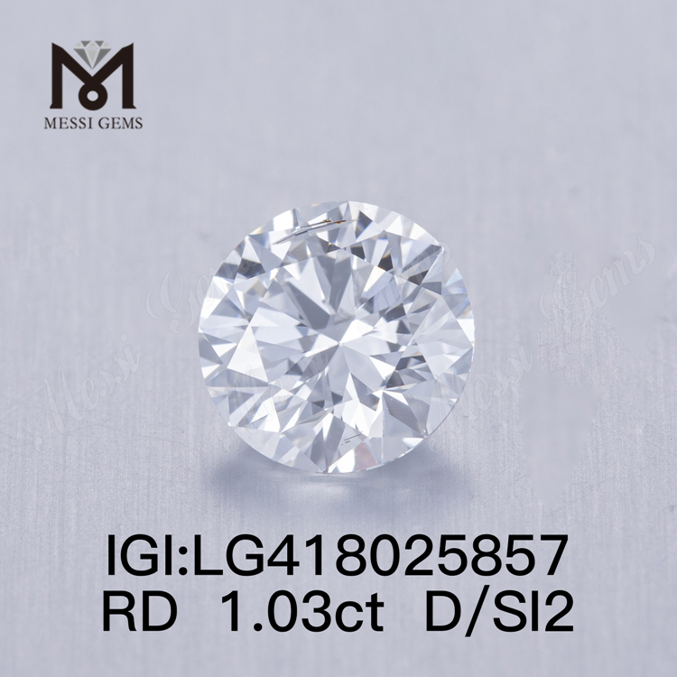 1.03CT D/SI2ラウンドVGラボ成長ダイヤモンド