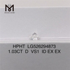 1.03CT D VS1 ID EX EX ラウンド igi 合成ダイヤモンドs HPHT