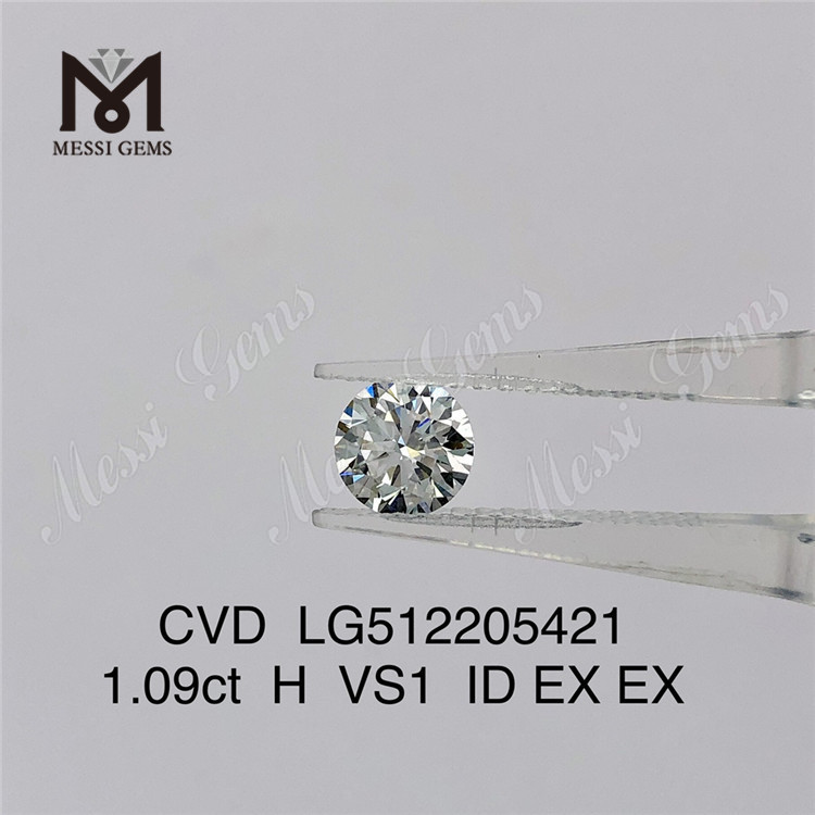 1.09カラットのHラボダイヤモンドとルースCVDダイヤモンドの工場出荷時の価格