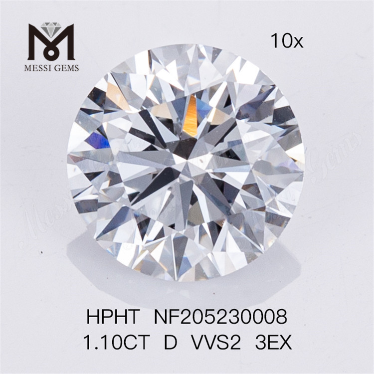卸売 1.10ct D VVS2 ラウンド ブリリアント カット HPHT 3EX 合成ラボ グロウン ダイヤモンド