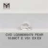 10.89CT E VS1 EX EX PEAR バルク人工ダイヤモンド CVD LG598365479丨Messigems