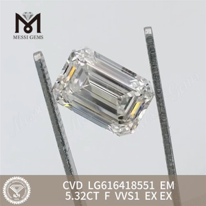 5.32CT F VVS1 EM CVD シミュレート ダイヤモンド LG616418551丨Messigems