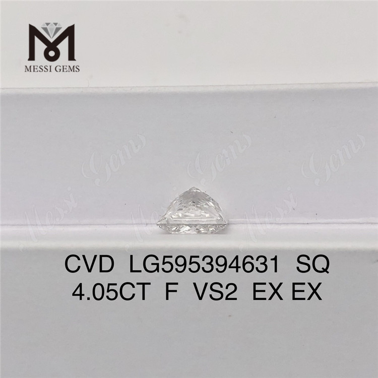 4.05CT F VS2 EX EX 4ct CVD ラボ ダイヤモンド SQ CVD LG595394631