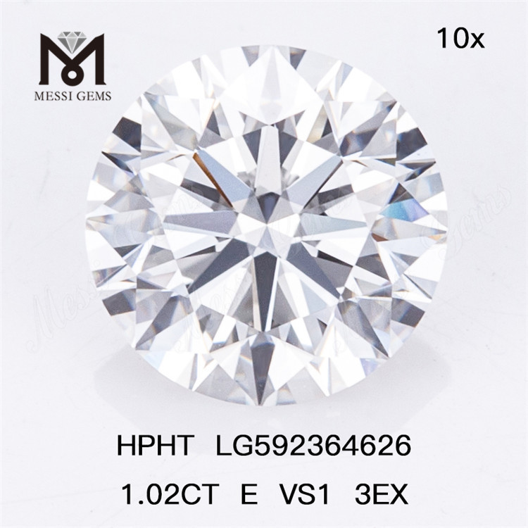 1.02CT E VS1 3EX 1ct HPHT ダイヤモンド LG592364626