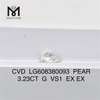 ダイヤモンド 3.23ct igi 証明書 VS 高品質、手頃な価格の CVD ダイヤモンド、ジュエリー デザイナー向け丨Messigems LG608380093
