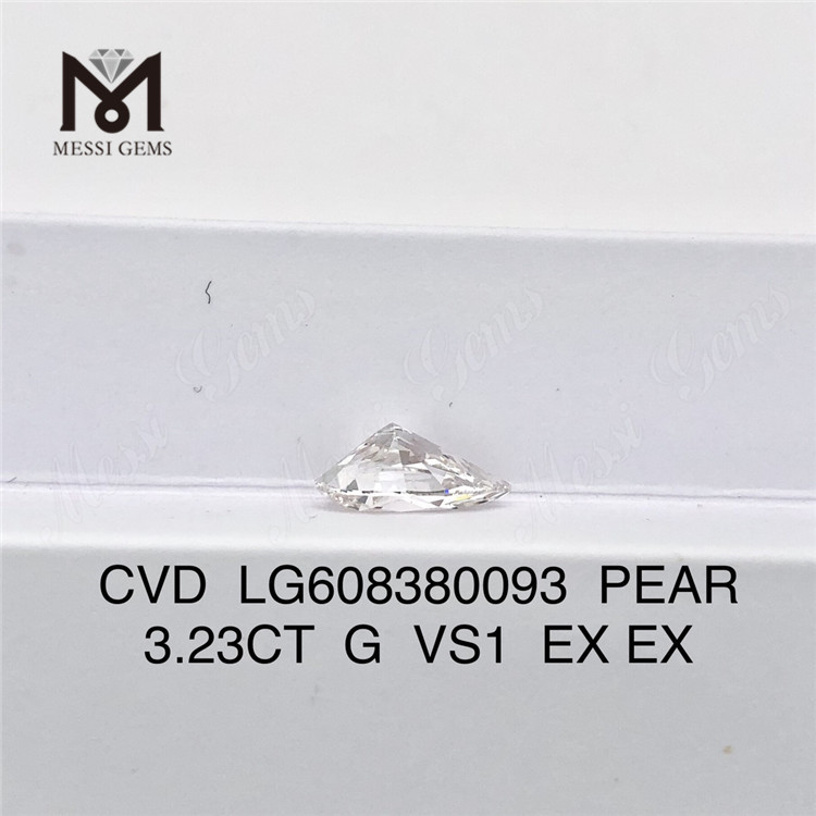 ダイヤモンド 3.23ct igi 証明書 VS 高品質、手頃な価格の CVD ダイヤモンド、ジュエリー デザイナー向け丨Messigems LG608380093