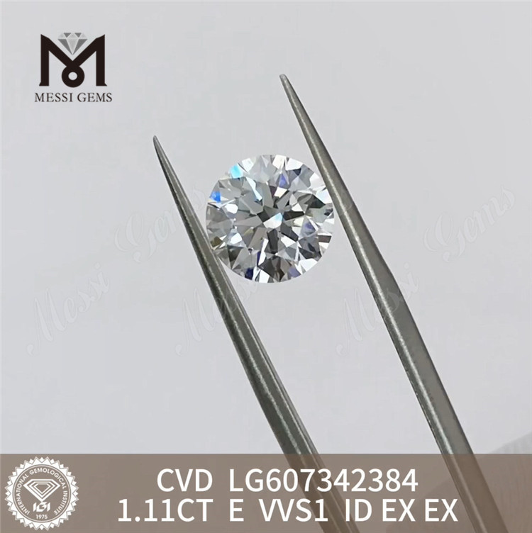 1.11CT E VVS1 ID コスト 1 カラット 合成ダイヤモンド CVD まとめ買い用丨Messigems LG607342384