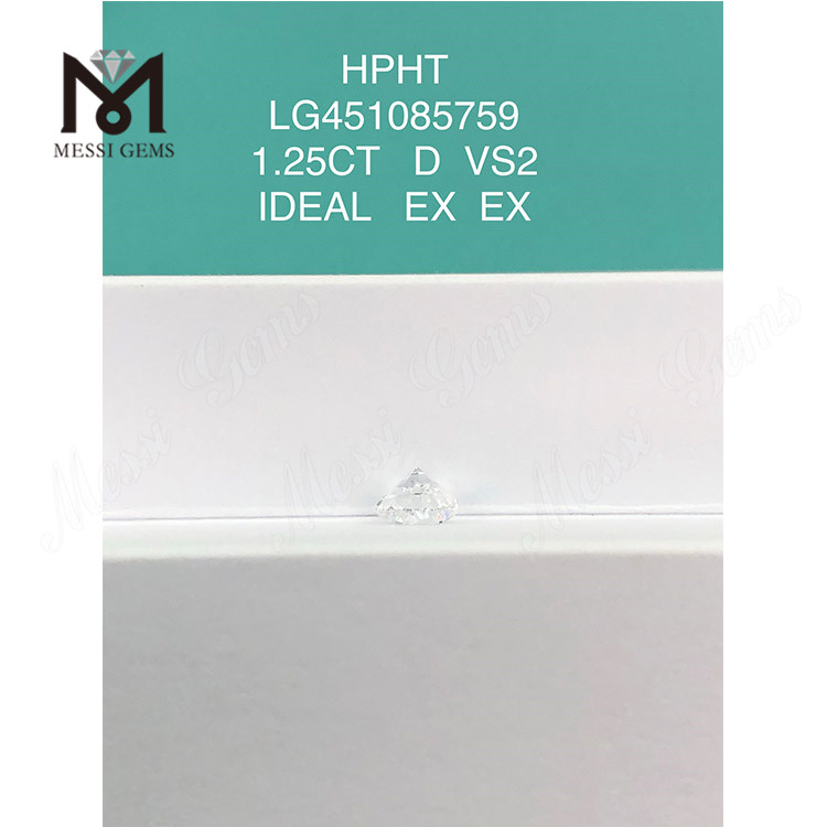 HPHT ラボ ダイヤモンド 1.25ct D VS2 RD ブリリアント
