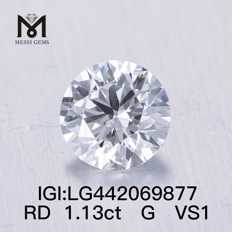 1.13カラットGVS1ラウンドブリリアントIDEAL2EXラボで作成されたダイヤモンド