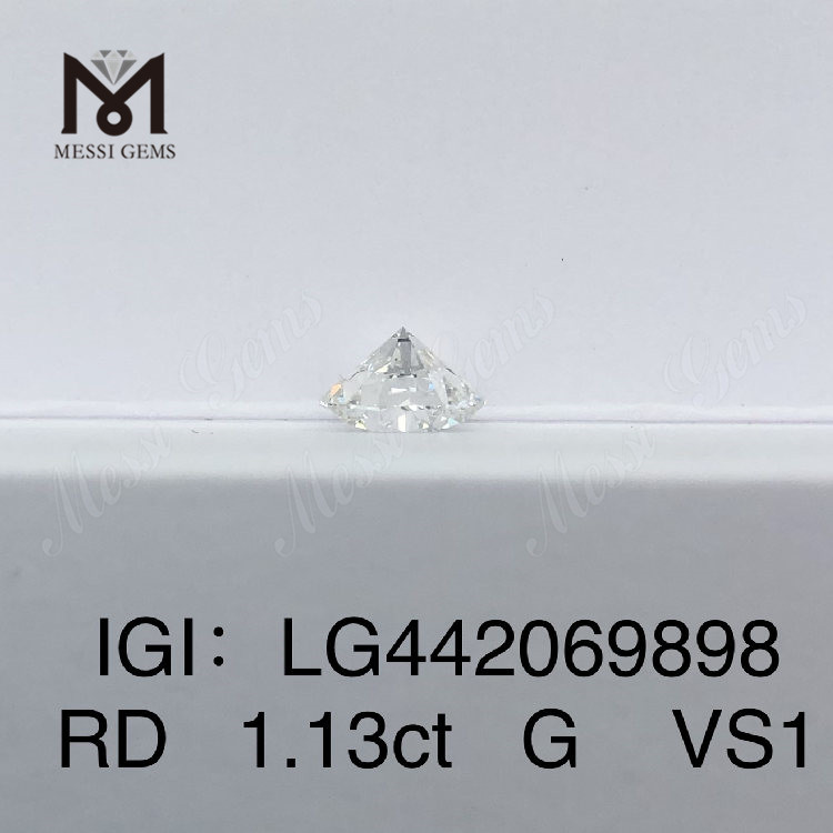 1.13 カラット G VS1 IDEAL ラウンド 合成ダイヤモンド CVD