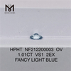 NF212200003 OV 1.01CT VS1 2EX ファンシー ライト ブルー HPHT ラボ ダイヤモンド