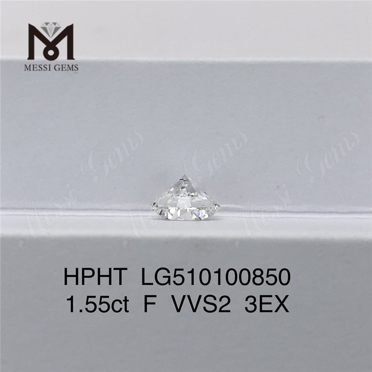1.55ct F vvs ラウンド ルース ラボ ダイヤモンド 3EX ラボ ダイヤモンド HPHT 卸売価格