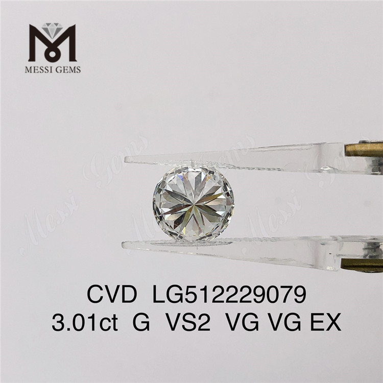  3.01CT G Cvdダイヤモンド卸売対人工ダイヤモンド卸売価格