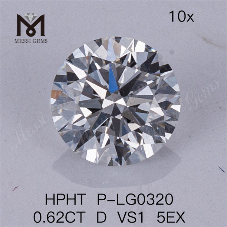 0.62CT HPHT ラボ ダイヤモンド D VS1 5EX 人工ダイヤモンド