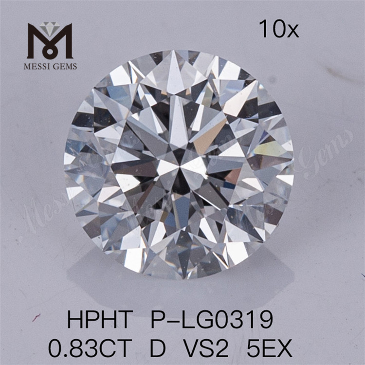 0.83CT HPHT ラボ ダイヤモンド D VS2 5EX ルース ラボ ダイヤモンド 