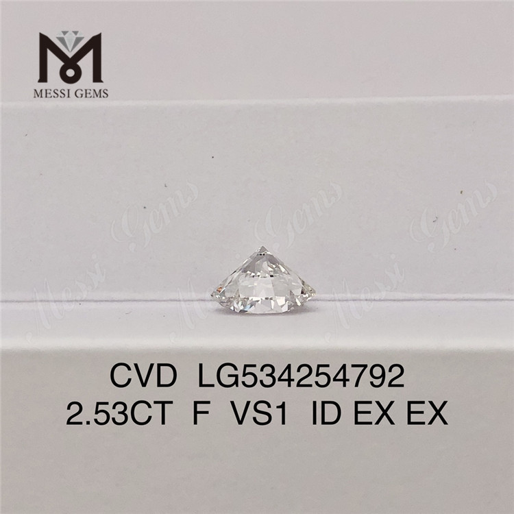 2.53CT F VS ルース ラボ ダイヤモンド 卸売 RD シェイプ 合成ダイヤモンドs 2.5 カラット 販売用