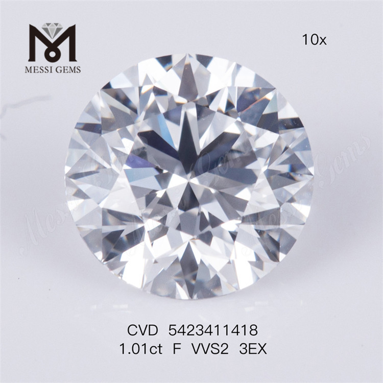 1.01ct ラボ グロウン ダイヤモンド 価格 F VVS2 3EX 培養ルース ラボで作成された販売用ダイヤモンド