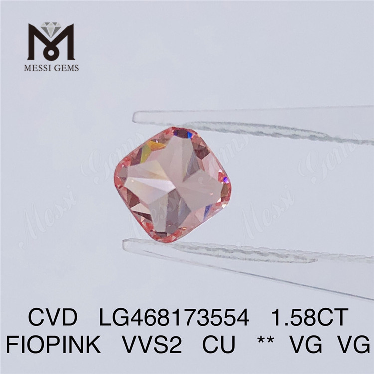 1.58CT FIOPINK VVS2 CU VG VG CVD 合成ダイヤモンド サプライヤー LG468173554