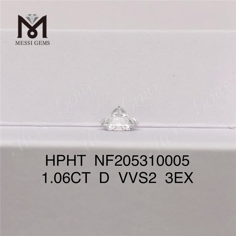 1.06ct D カラー VVS2 3EX ラウンド合成 HPHT ラボ グロウン ダイヤモンド