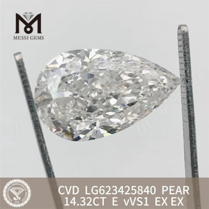 14.32CT PEAR E VVS1 CVD 14ct ラボ ダイヤモンド 販売中丨Messigems LG623425840 