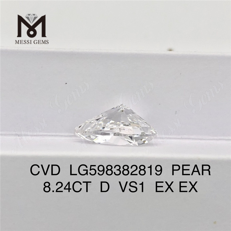 8.24CT D VS1 PEAR CVD ラボ加工ダイヤモンド卸売価格丨Messigems LG598382819