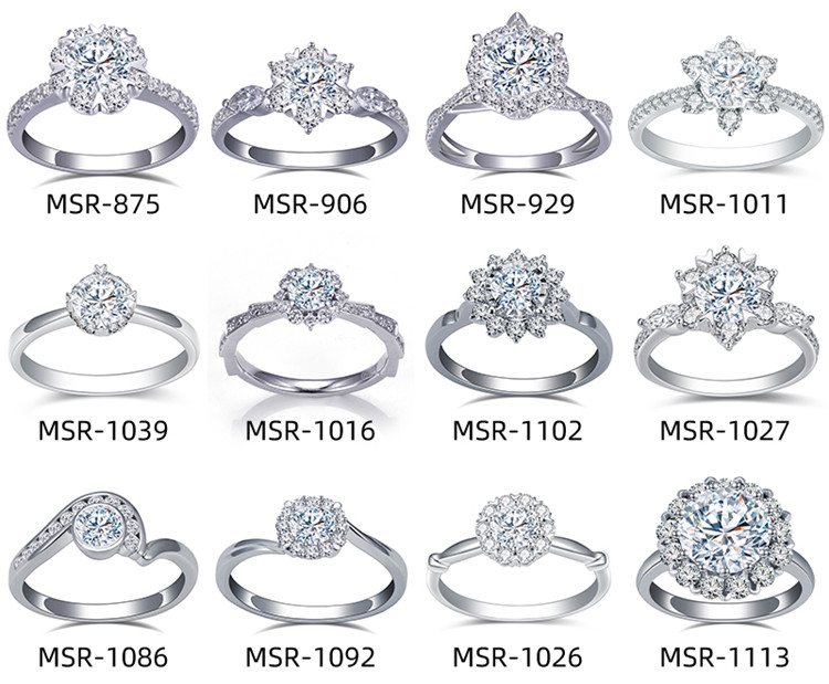 14k 18k ゴールドジュエリー結婚婚約指輪女性のためのハローダイヤモンドリング
