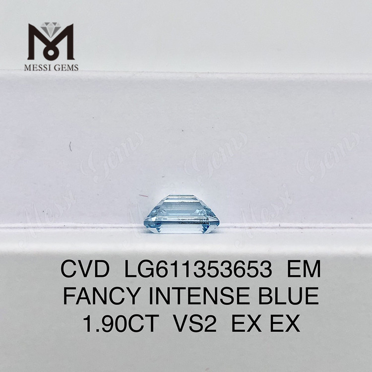 1.90CT VS2 EM ファンシー インテンス ブルー ルース 合成ダイヤモンド の卸売丨Messigems CVD LG611353653 