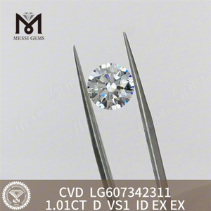 1.01CT D VS1 CVD ダイヤモンド ラボグロウン 高級丨Messigems LG607342311 