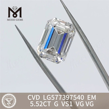 5.52CT G VS1 VG CVDエメラルド研究所栽培ダイヤモンドLG577397540丨MESSIGEMSCVD