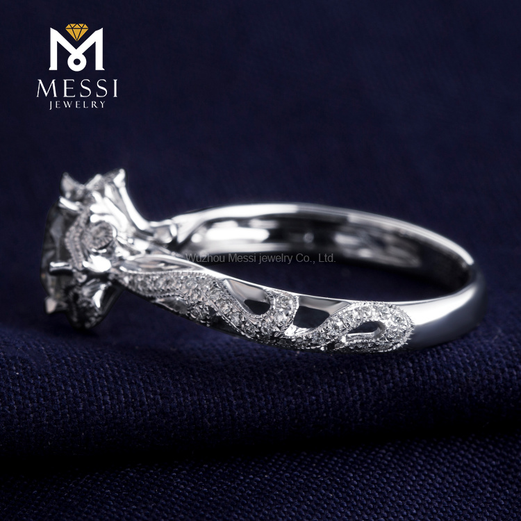 18K Moissaniteの結婚指輪