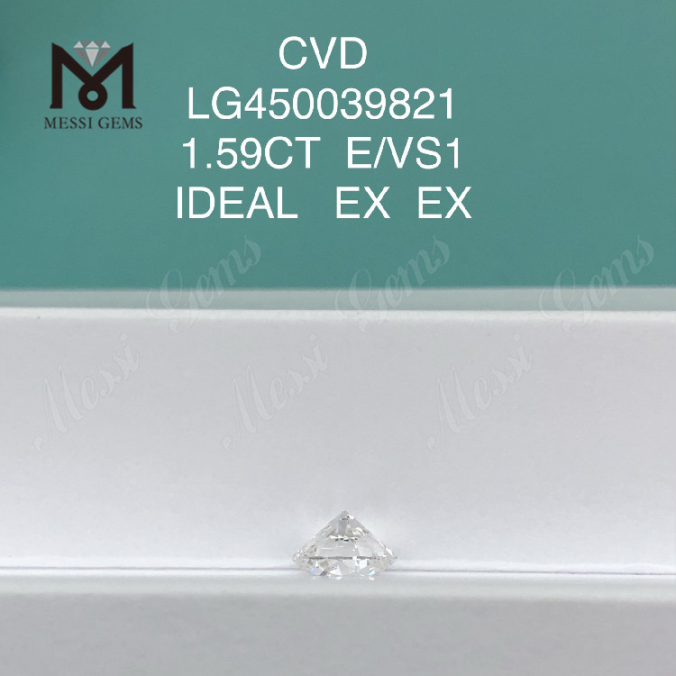 1.59 カラット E VS1 ラウンド IDEL CUT ラボ作成ダイヤモンド CVD
