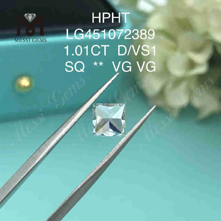 1.01CT D/VS1 スクエア合成ダイヤモンド販売用 VG
