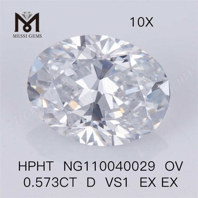 HPHT OV 0.573CT OV D EX EX VS1 ラボ ダイヤモンド