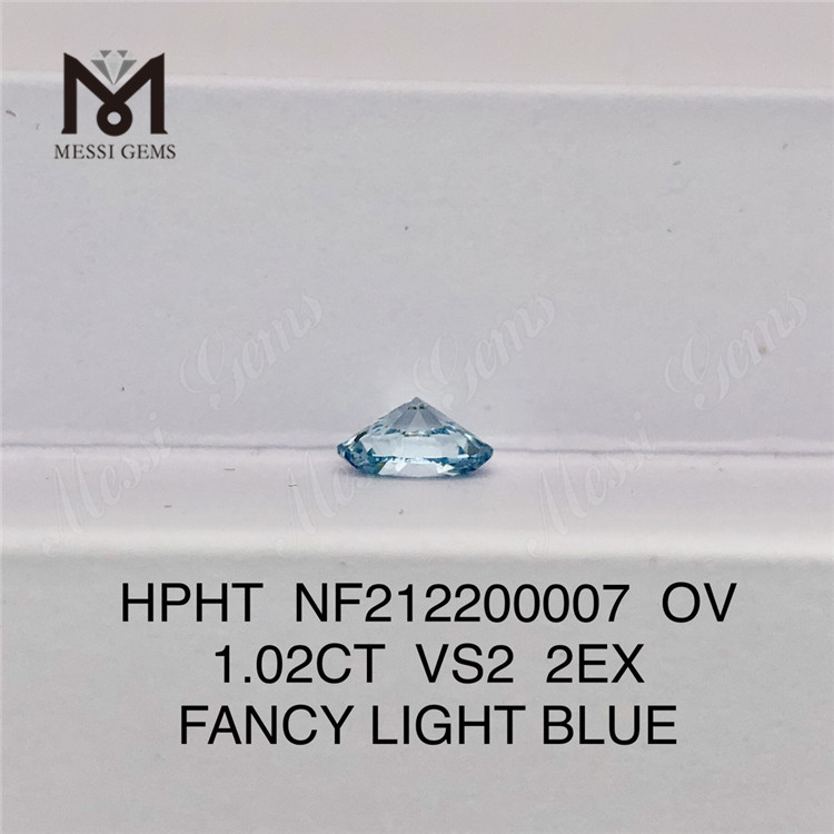 NF212200007 OV 1.02CT VS2 2EX ファンシー ライト ブルー HPHT ダイヤモンド 販売中