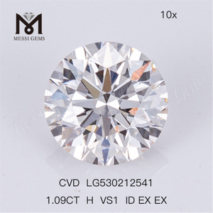 1.09ct VS ラウンド ラボ クリエイテッド ダイヤモンド CVD ホワイト ラボ ダイヤモンド 販売中